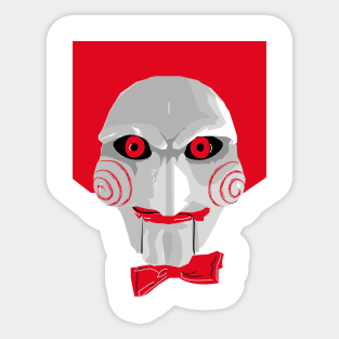 Horror movie Mr Saw film cult killer puppet Sticker